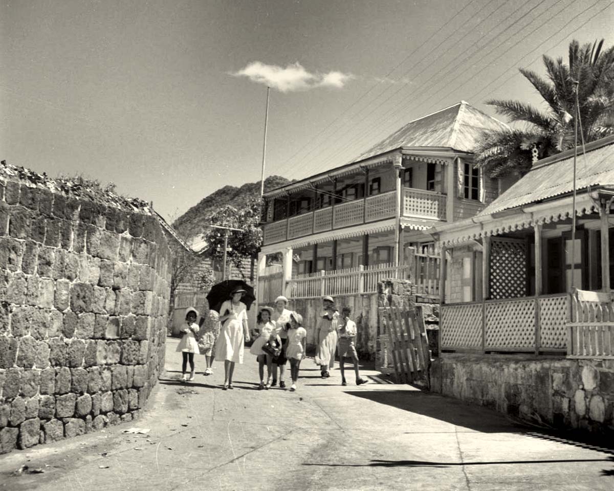 Oranjestad. Panorama of the city, 1940's