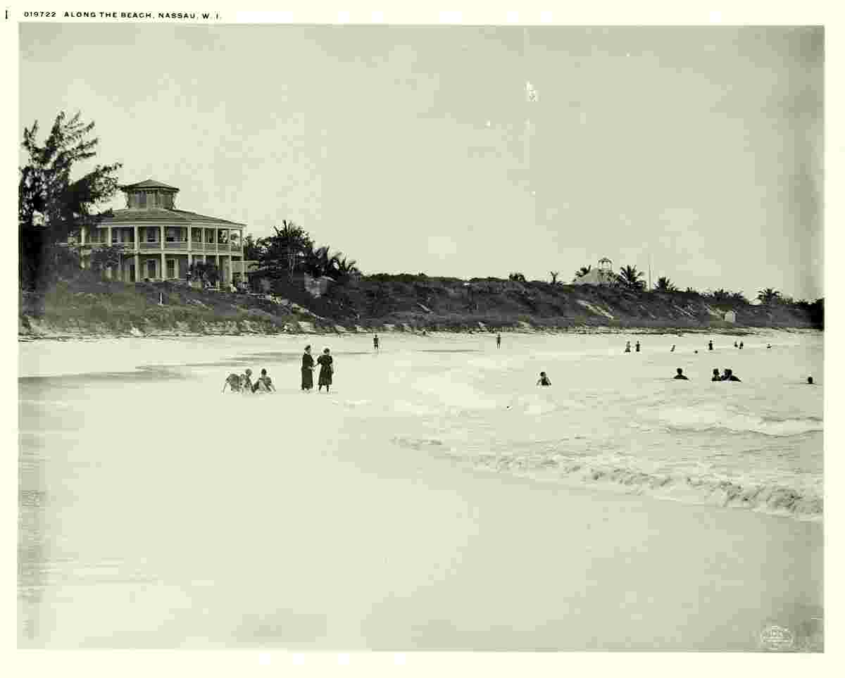 Nassau. Along the beach, 1906