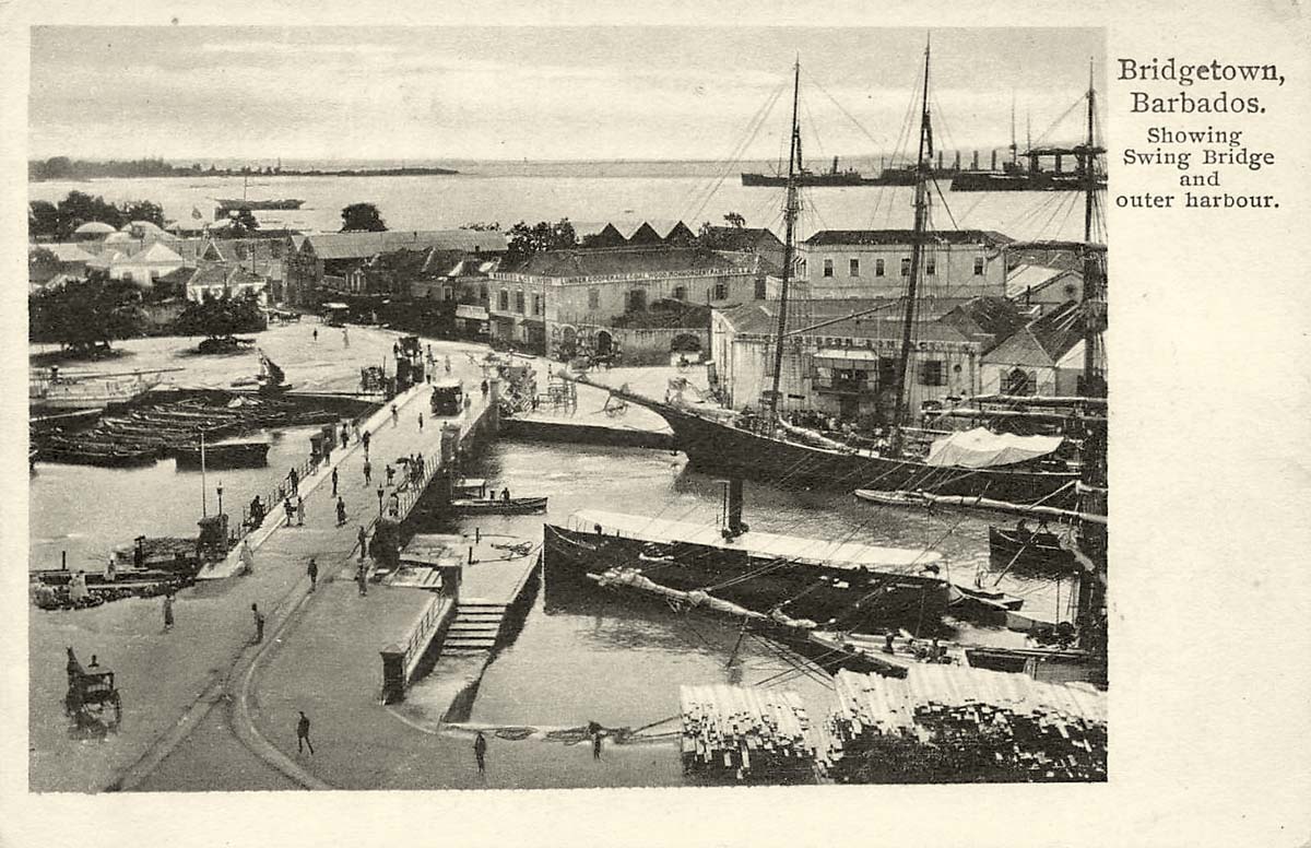 Bridgetown. Swing Bridge and outer harbour