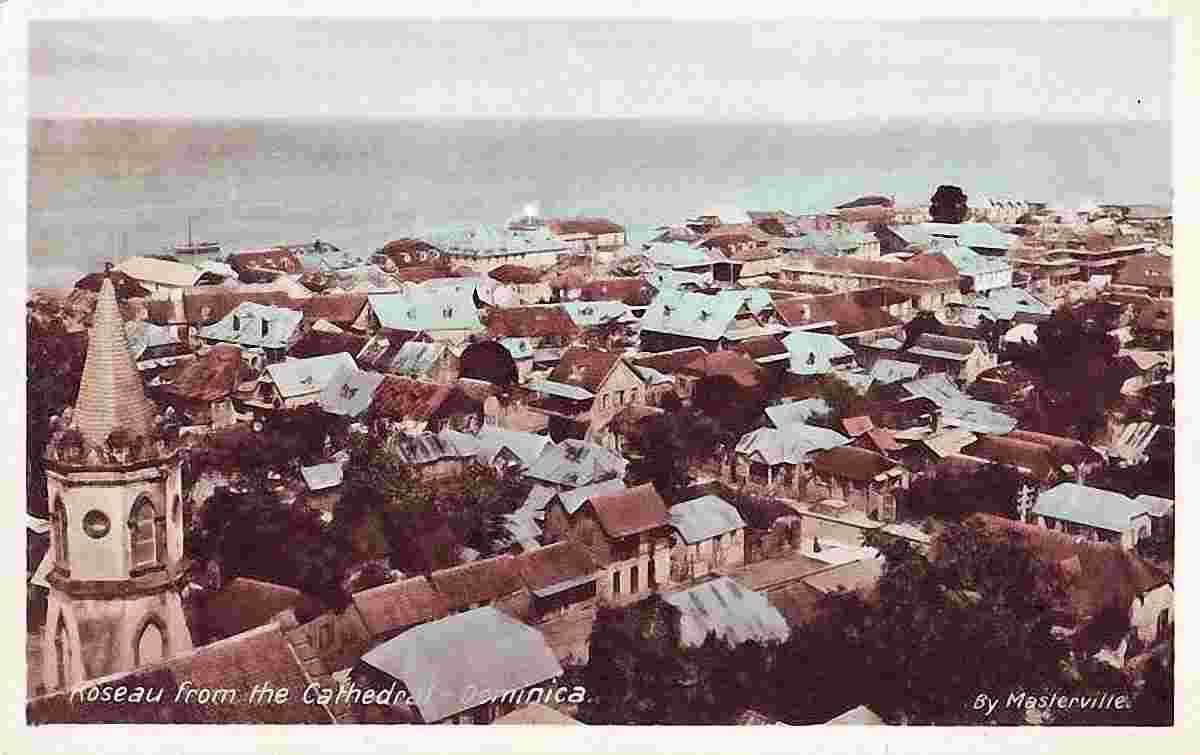 Roseau. Panorama of the city