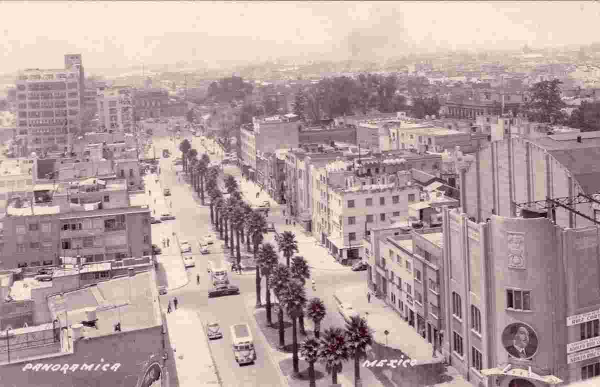 Mexico City. Panorama of the city, 1955