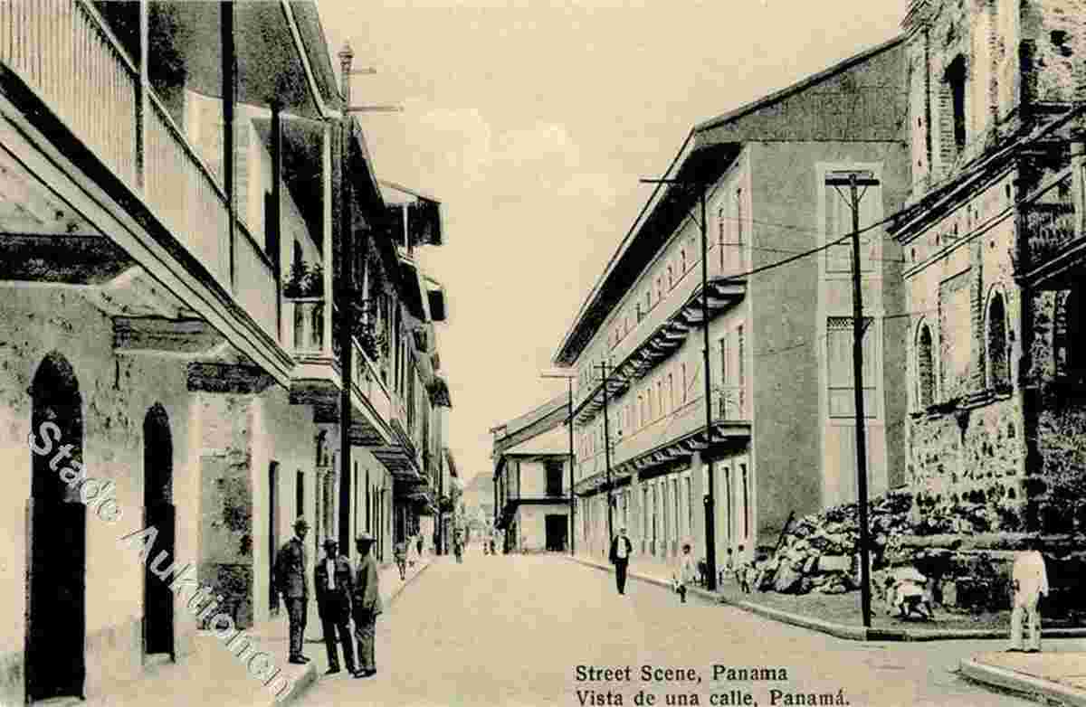 Panama City. Panorama of city street