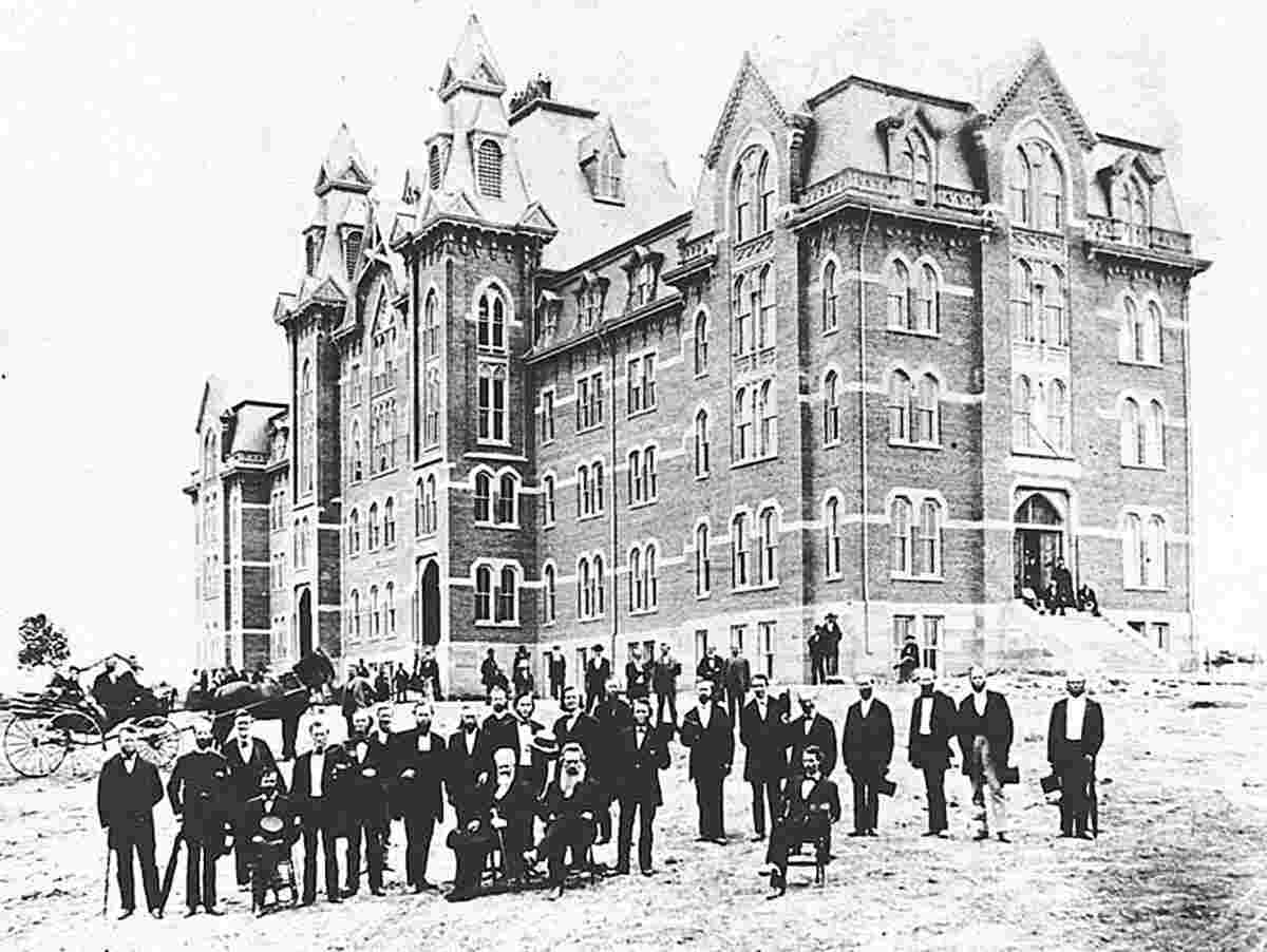 Akron. Buchtel College in 1872