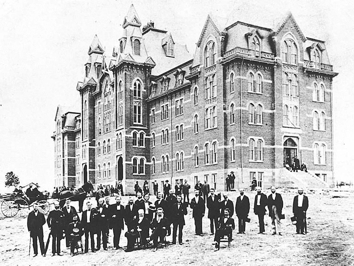 Akron. Buchtel College in 1872