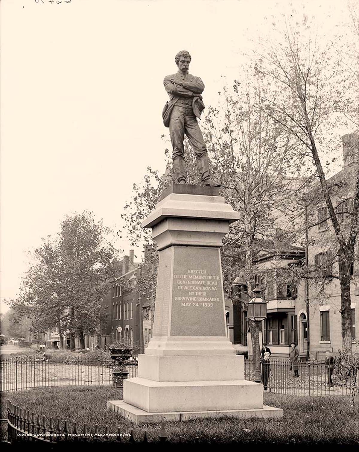 Alexandria. Confederate Monument on Washington Street, circa 1905