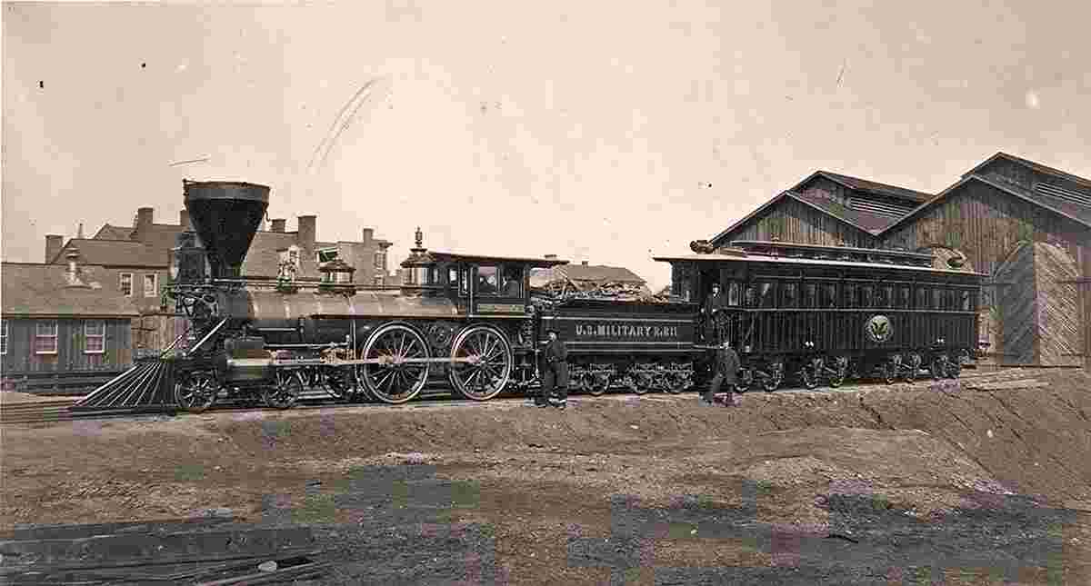 Alexandria. Engine W. H. Whiton, and President's car, January, 1865