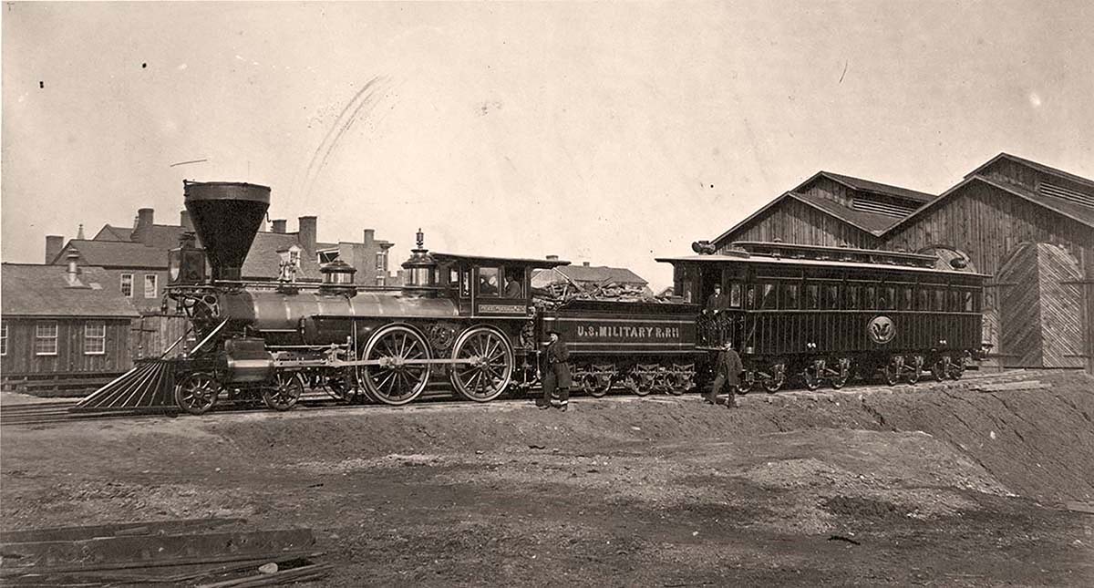 Alexandria. Engine W. H. Whiton, and President's car, January, 1865