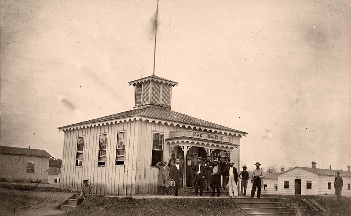 Alexandria. Headquarters of convalescent camp, near Alexandria, circa 1865