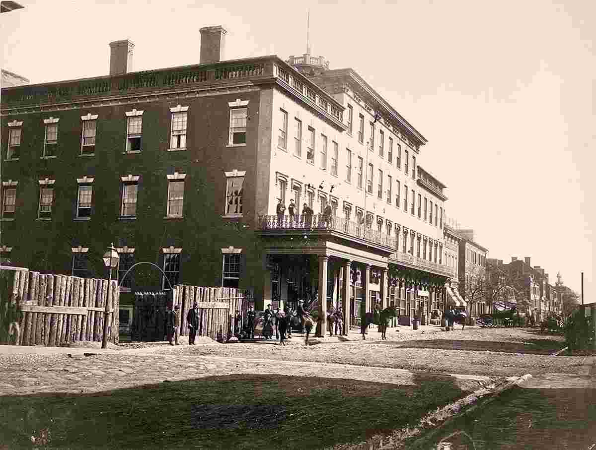 Alexandria. Mansion House Hospital, Mansion House Hotel, circa 1865