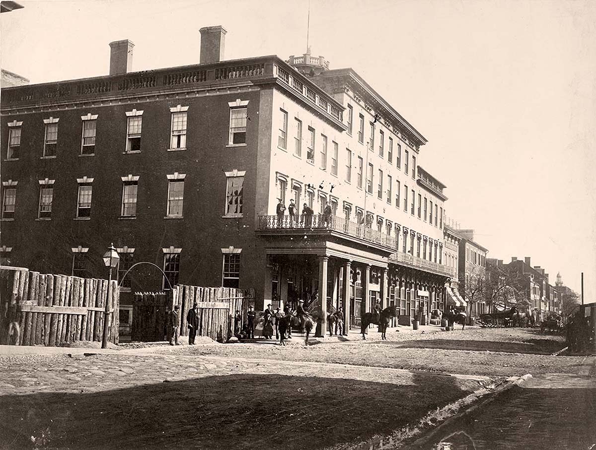 Alexandria. Mansion House Hospital, Mansion House Hotel, circa 1865