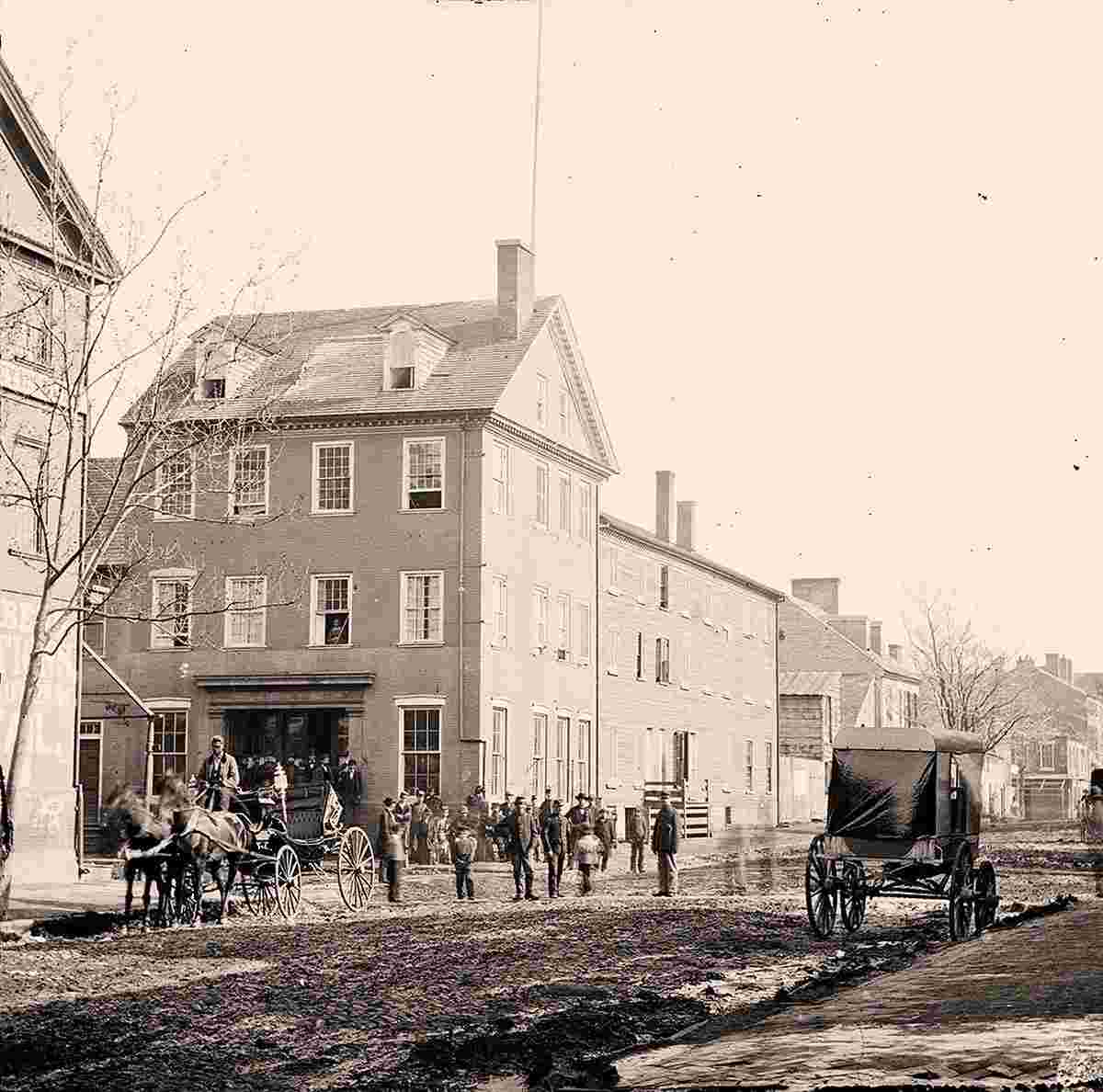 Alexandria. Marshall House, King and Pitt Streets, circa 1865