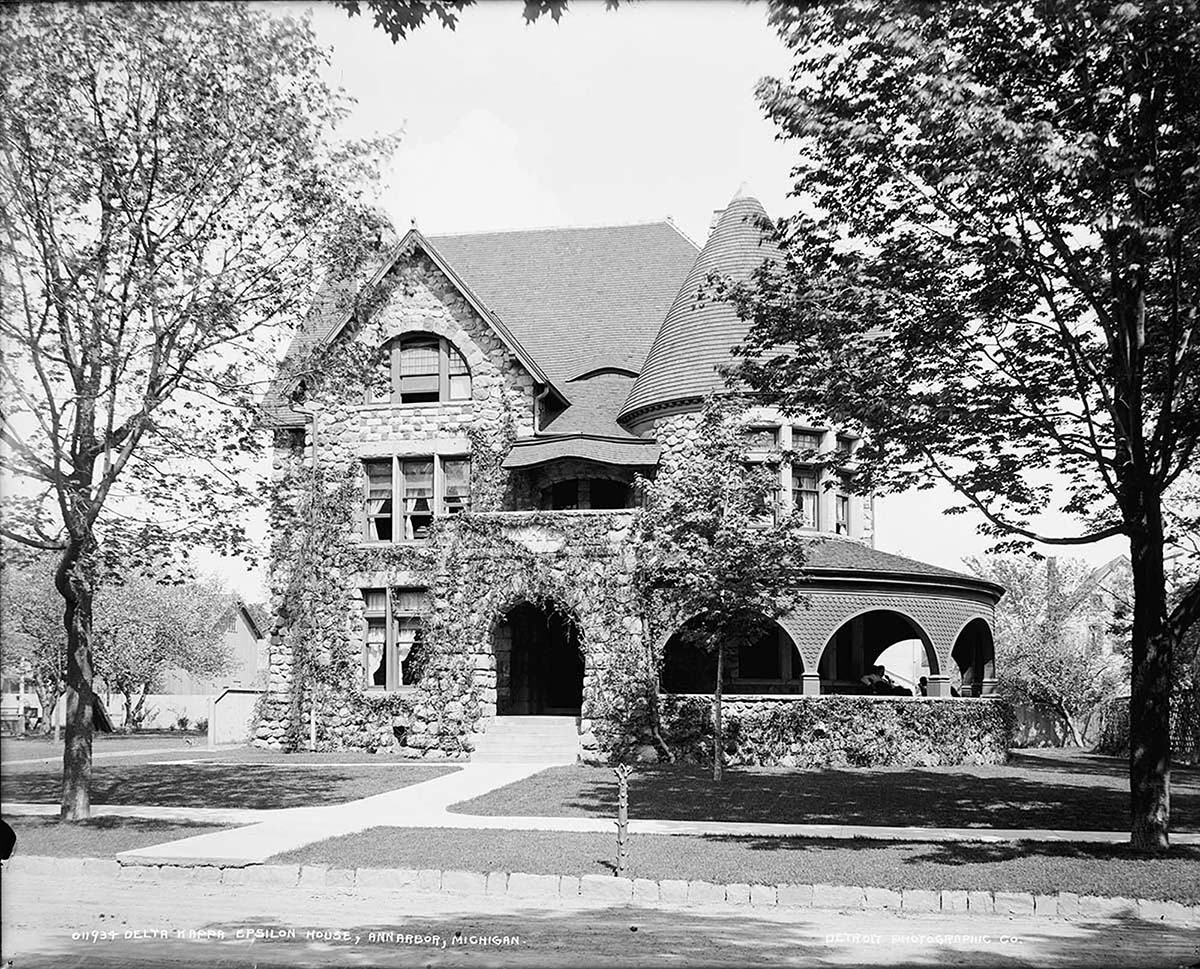 Ann Arbor. University of Michigan, A Fraternity House, Delta Kappa Epsilon, between 1880 and 1901