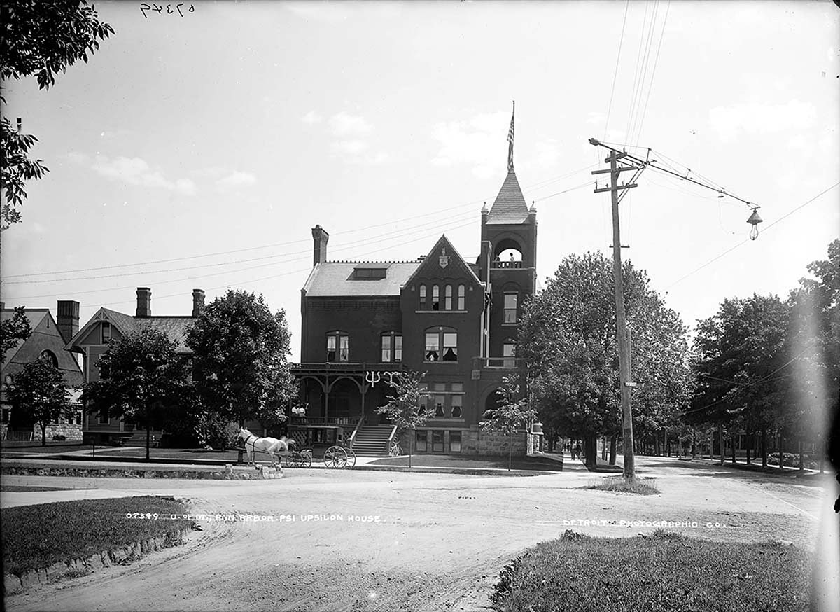 Ann Arbor. University of Michigan, A Fraternity House, Psi Upsilon, between 1880 and 1900