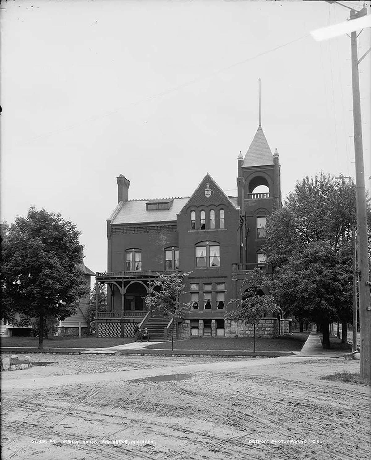 Ann Arbor. University of Michigan, A Fraternity House, Psi Upsilon, between 1880 and 1901