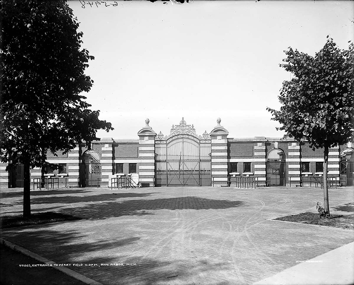 Ann Arbor. University of Michigan, Entrance to Ferry Field, between 1900 and 1910