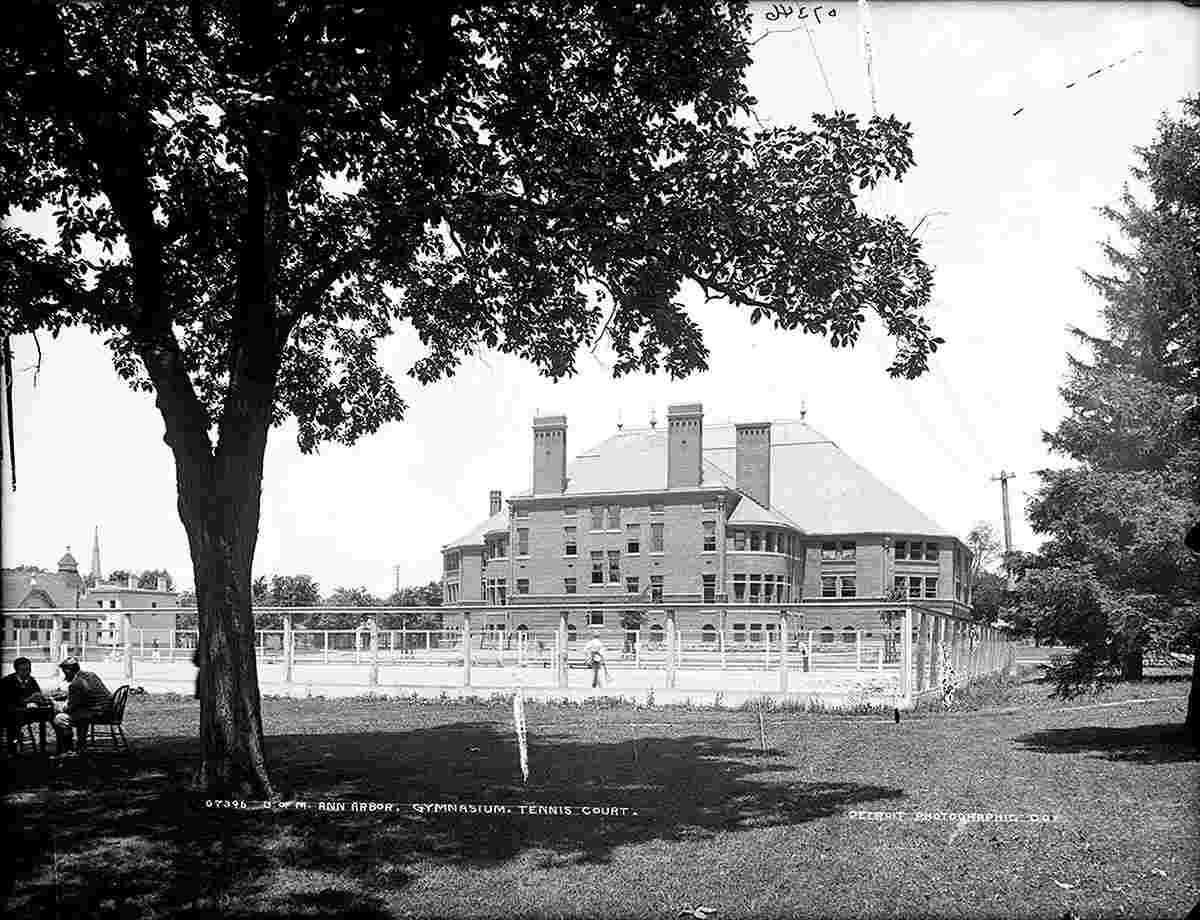 Ann Arbor. University of Michigan, Gymnasium, tennis court, between 1880 and 1900