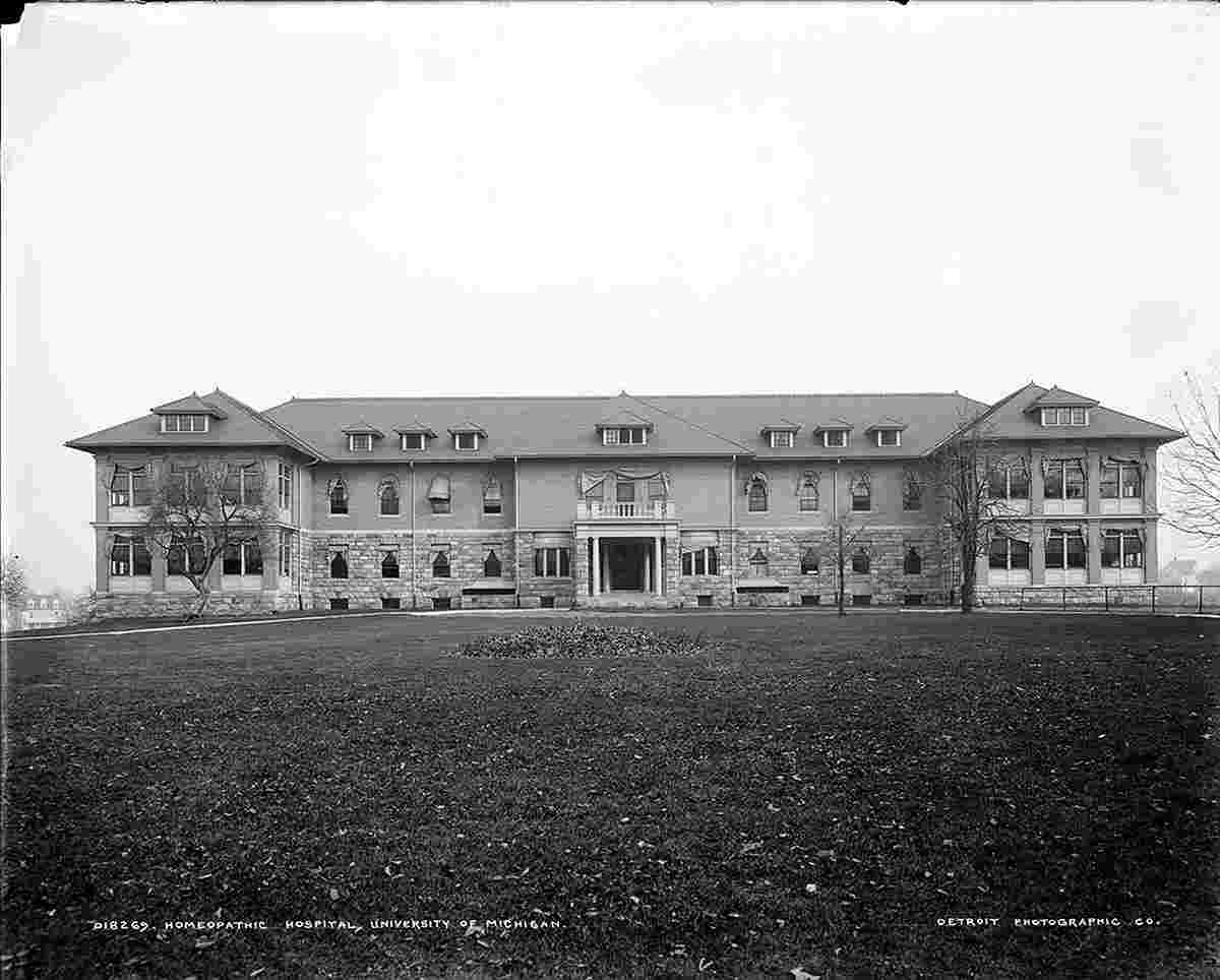 Ann Arbor. University of Michigan, Homeopathic Hospital, between 1900 and 1906