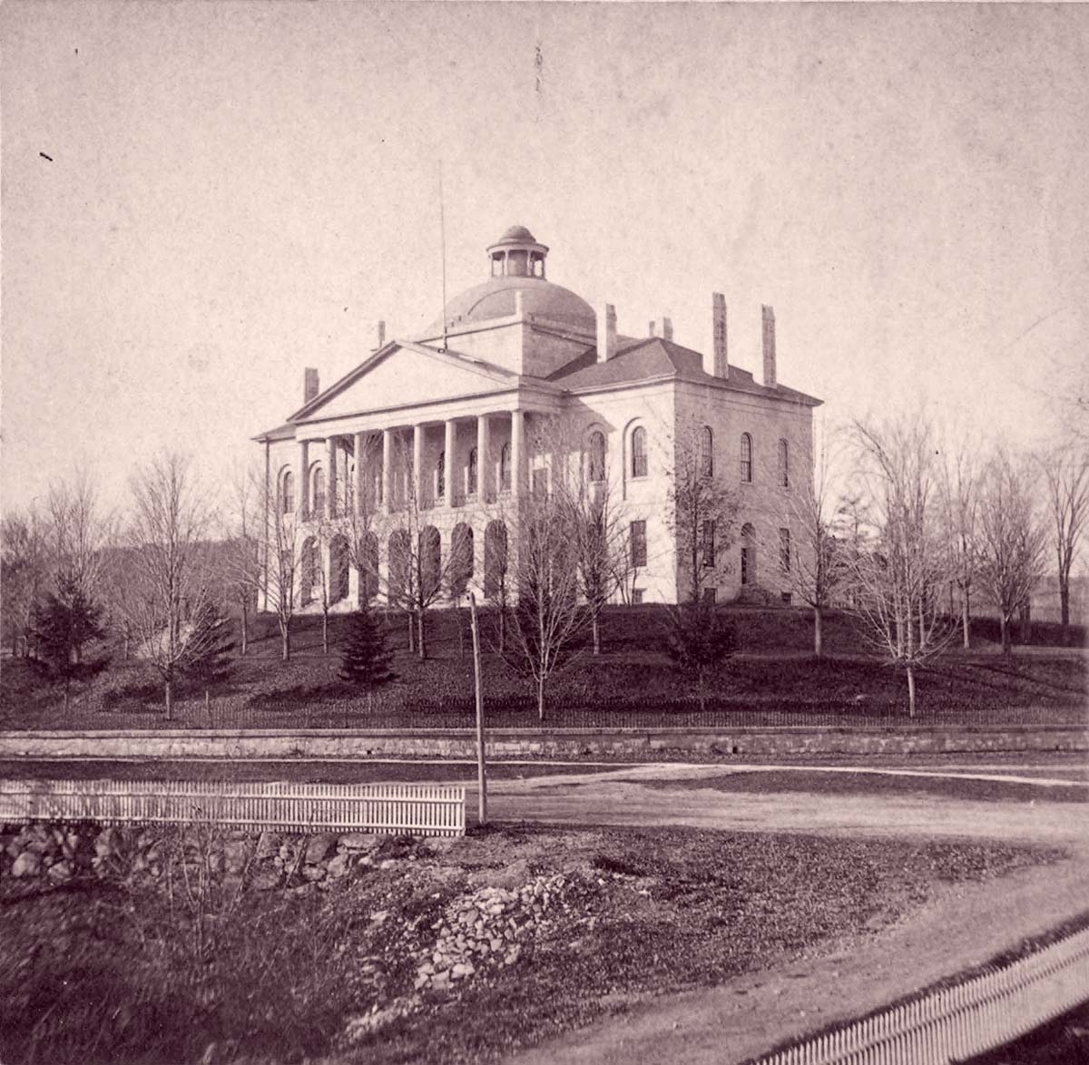 Augusta. Corner Bridge and Water Street, 1880s