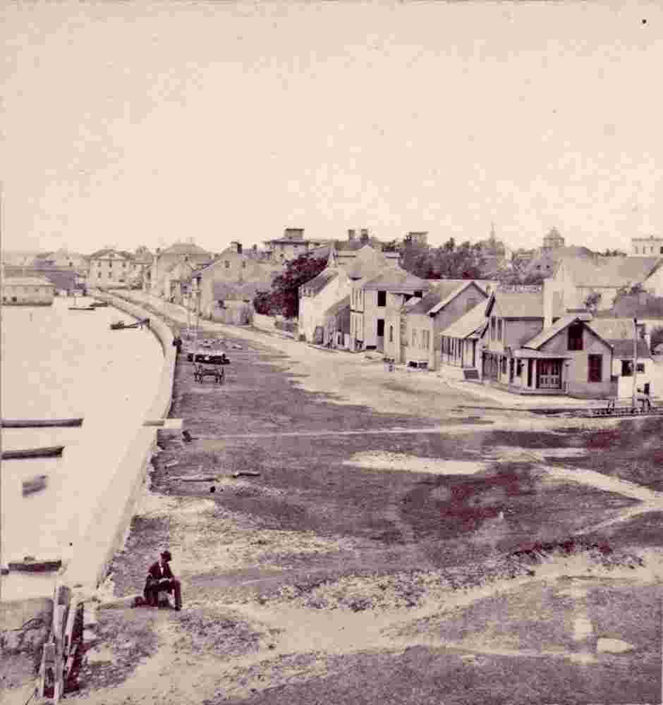 Augusta. Kennebec River shore