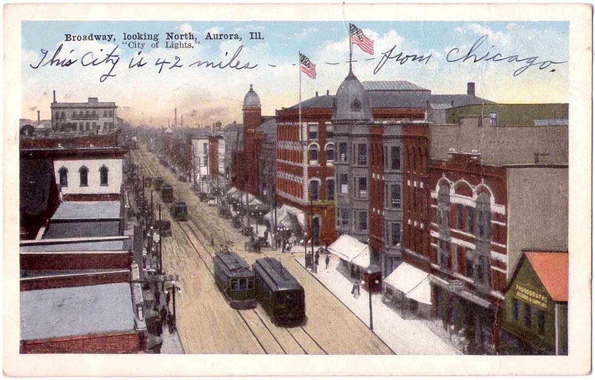 Aurora. Broadway, looking North