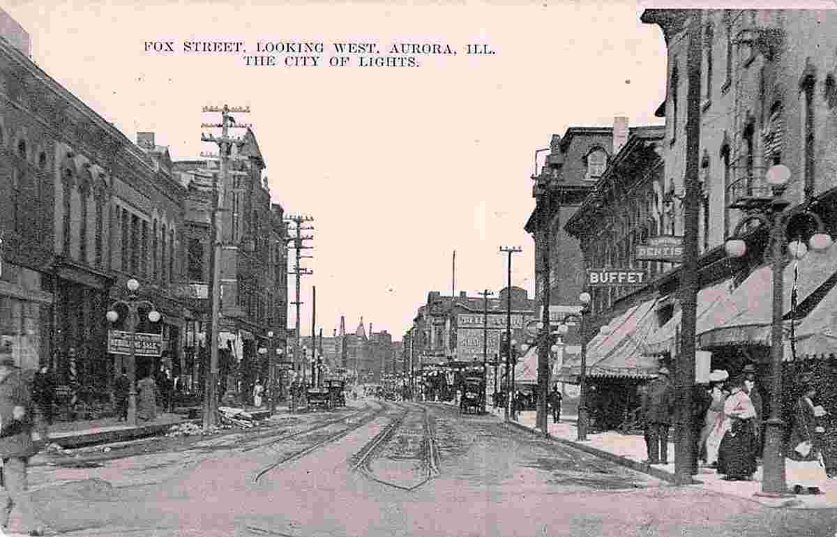 Aurora. Fox Street, Looking West