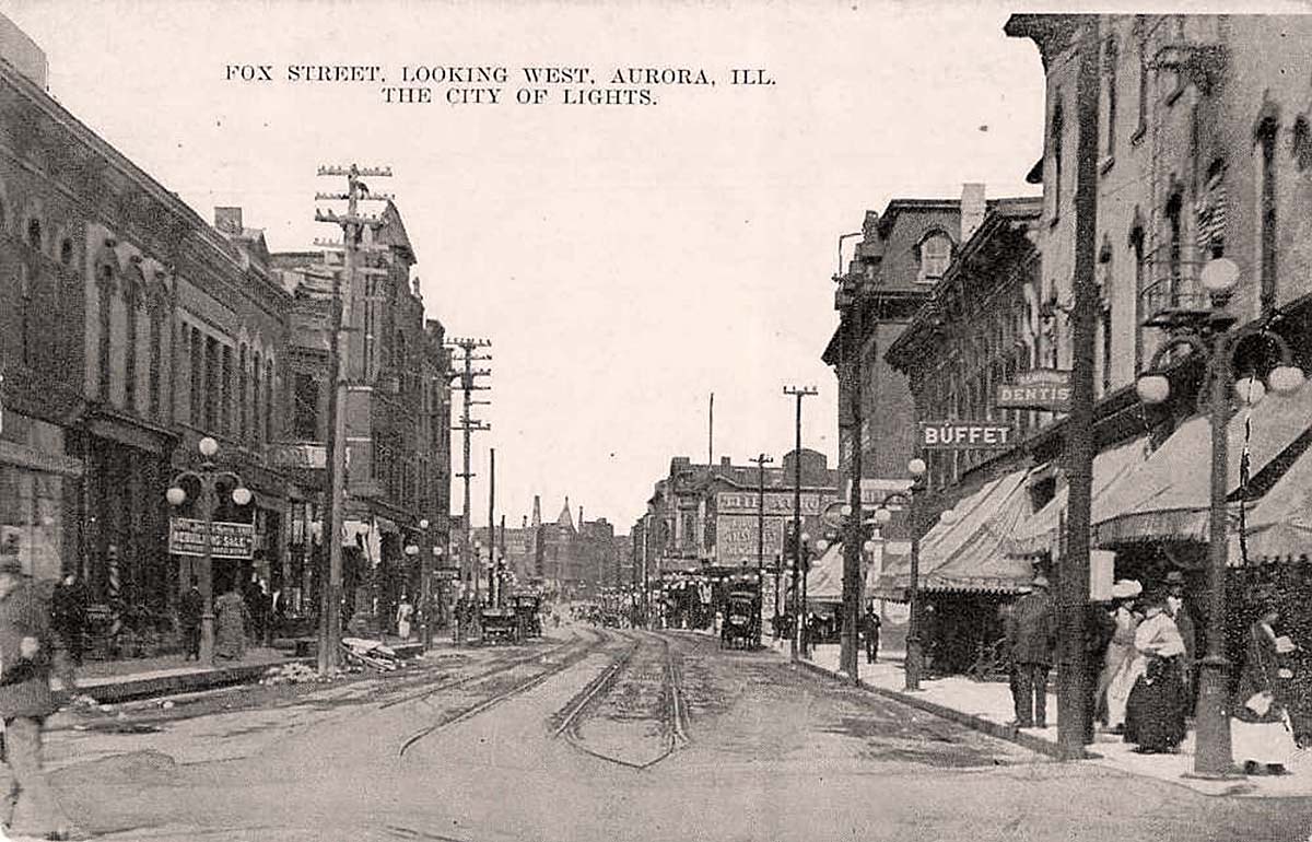 Aurora. Fox Street, Looking West