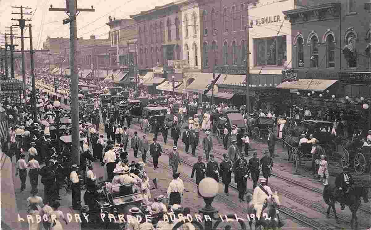 Aurora. Labor Day Parade, 1912