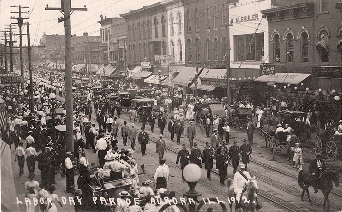Aurora. Labor Day Parade, 1912
