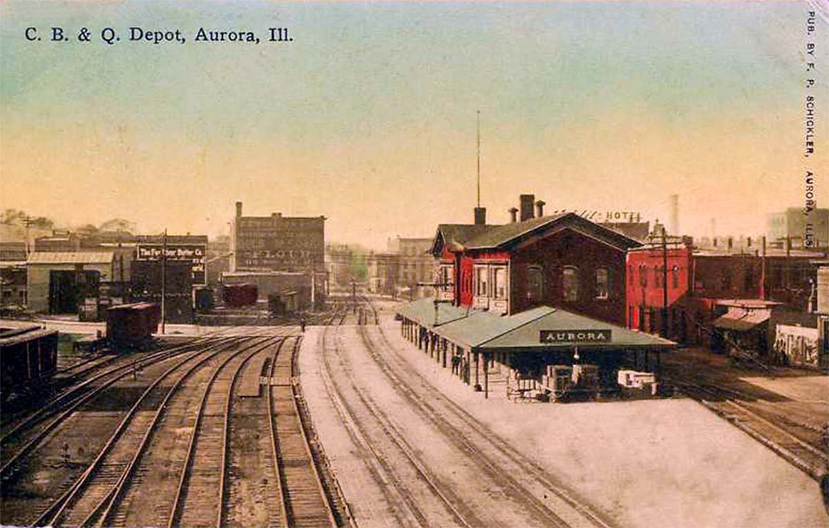 Aurora. Rairoad station