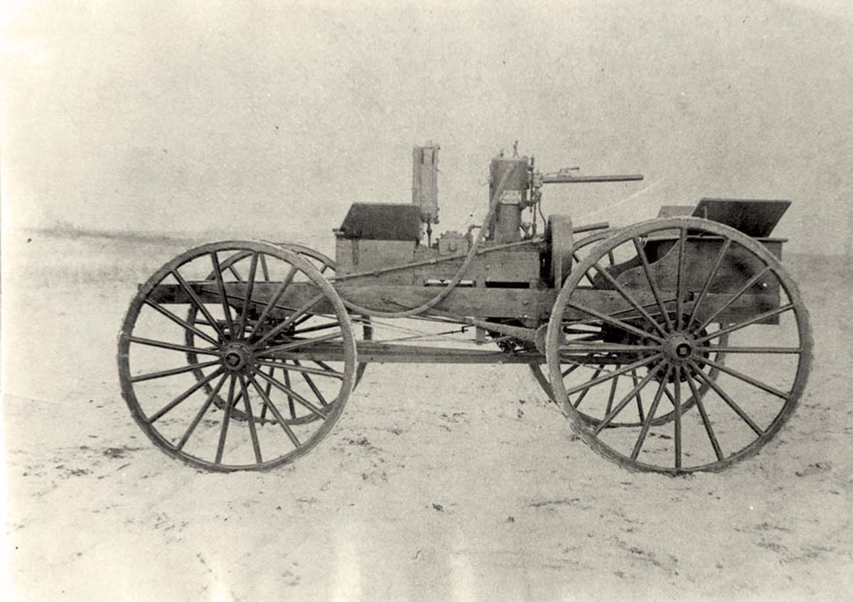 Bismarck. Frank Jaszkowiak built first car from a tree in 1902