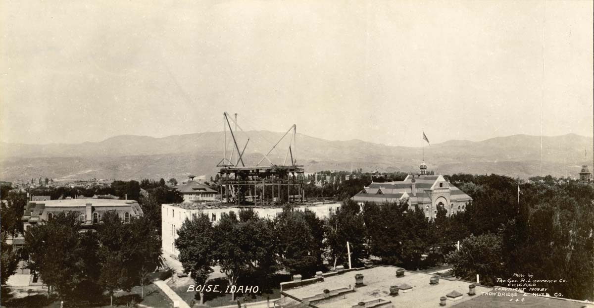 Boise. Building under construction, 1909