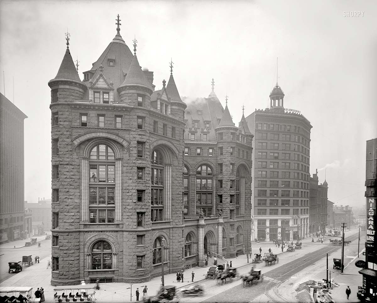 Buffalo. Erie County Savings Bank, Niagara Street, circa 1908-1