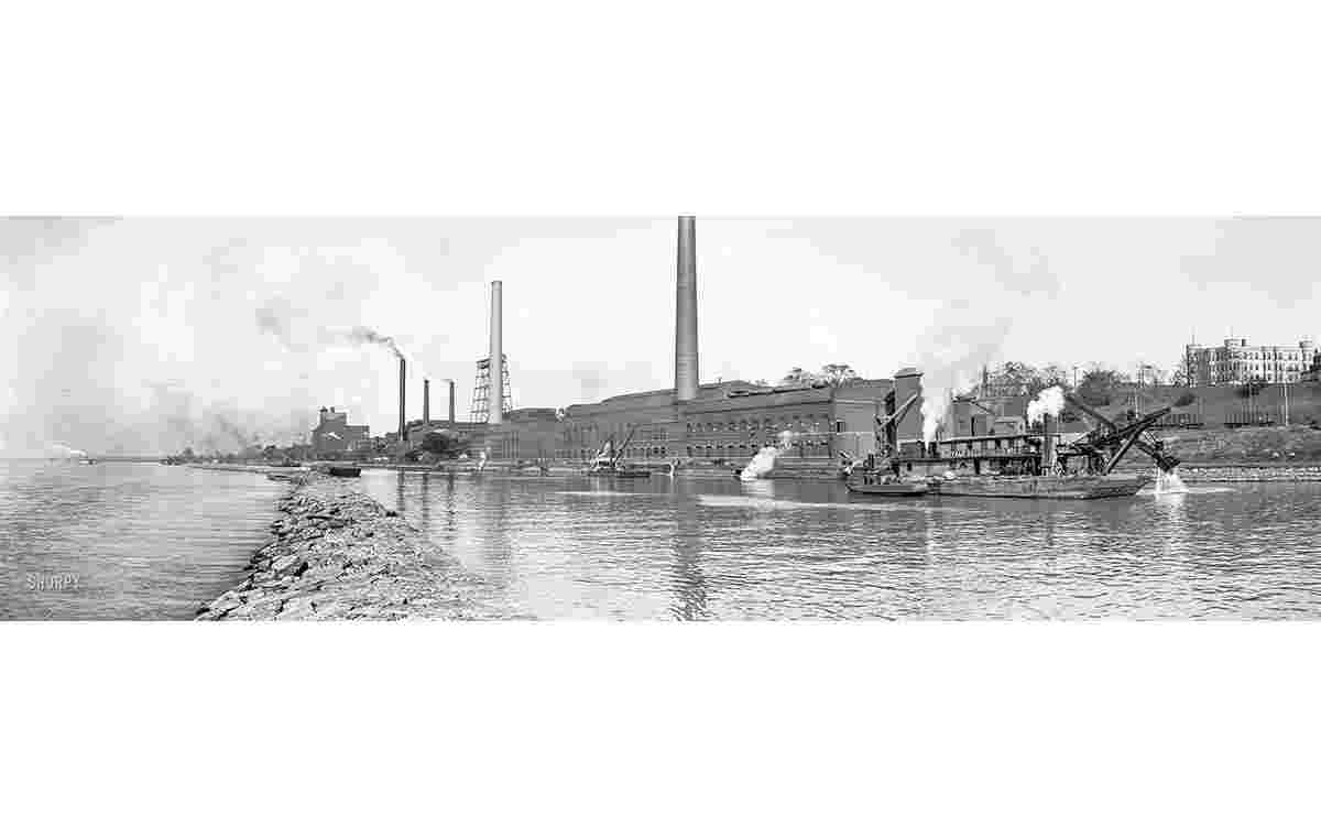 Buffalo. Waterworks and Niagara River, circa 1905