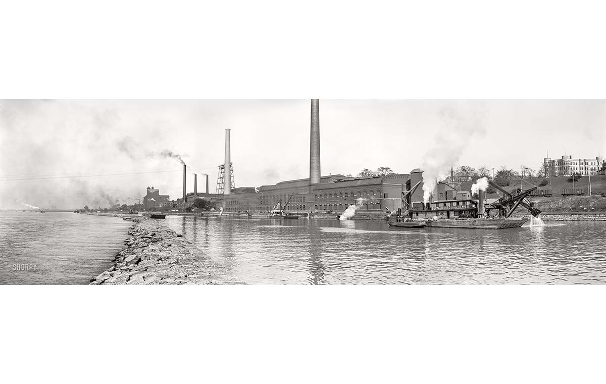 Buffalo. Waterworks and Niagara River, circa 1905