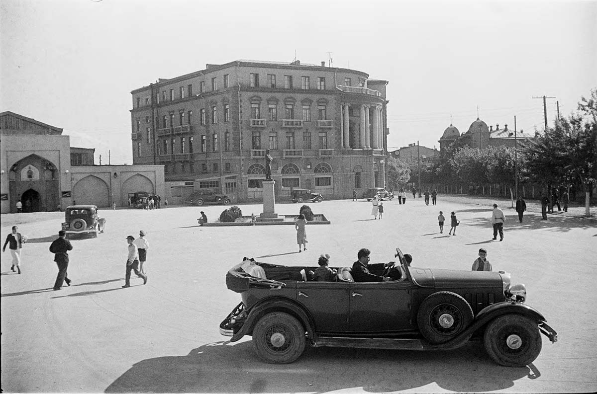Yerevan. View of city buildings and square