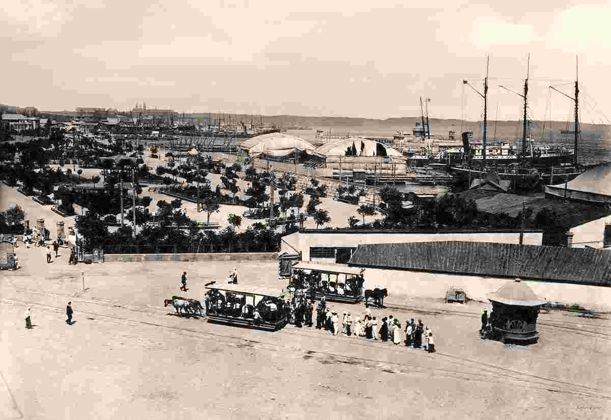 Baku. Horse tram stop
