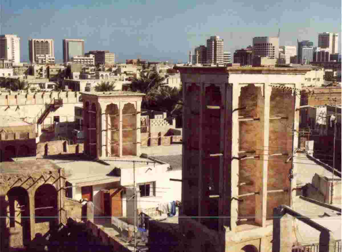 Manama. Wind towers