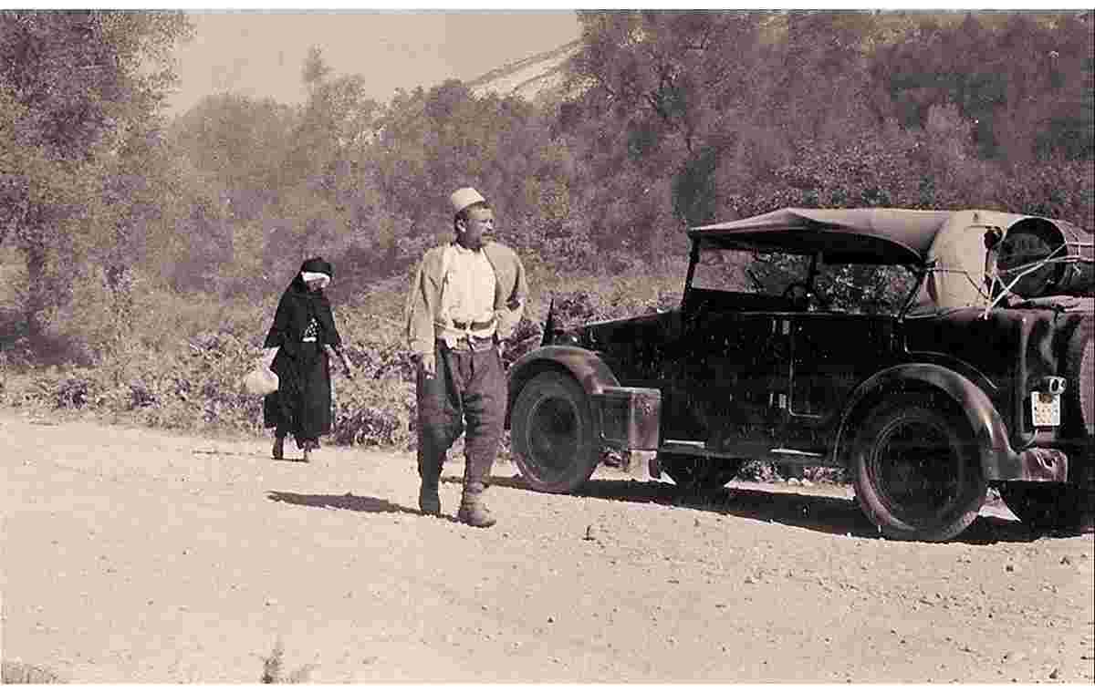 Berat. Old car, 1940s