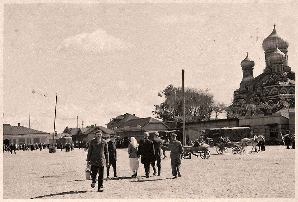 Barysaw. Market, between 1941 and 1944