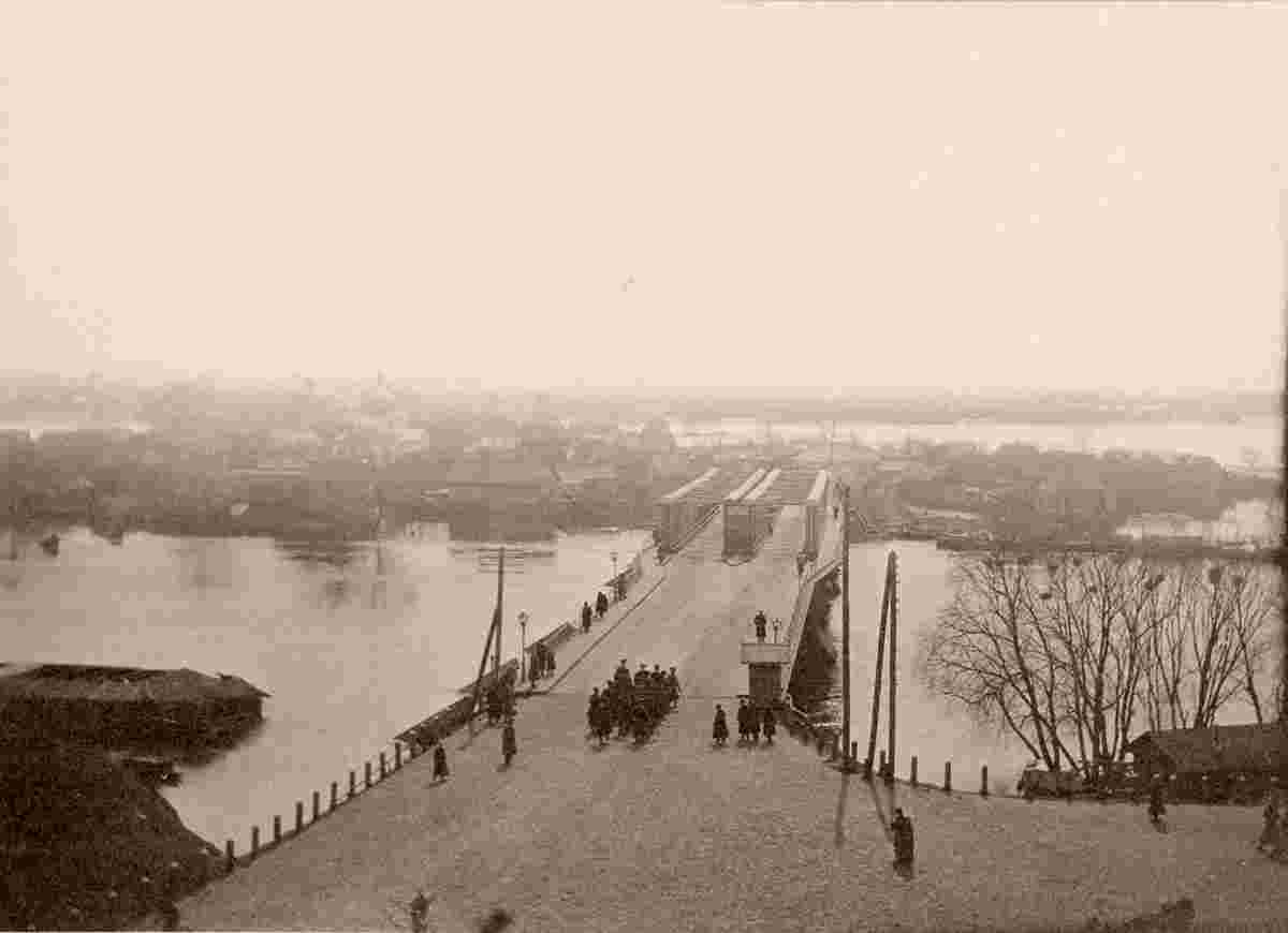 Mogilev. Bridge over the Dnieper river, 1916