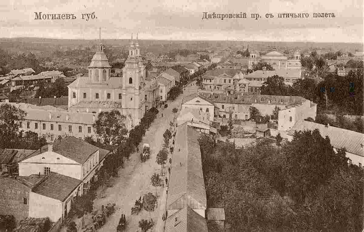 Mogilev. Dneprovsky Avenue with bird's eye view