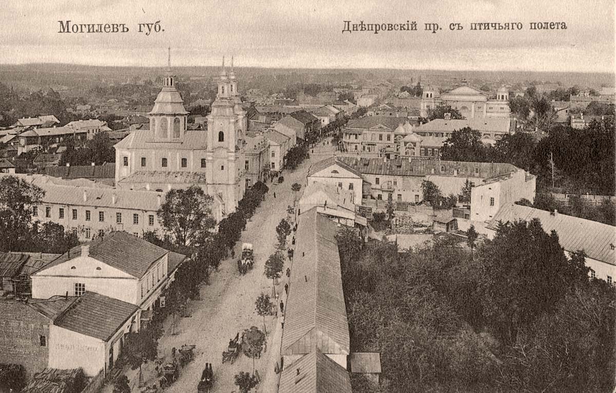 Mogilev. Dneprovsky Avenue with bird's eye view