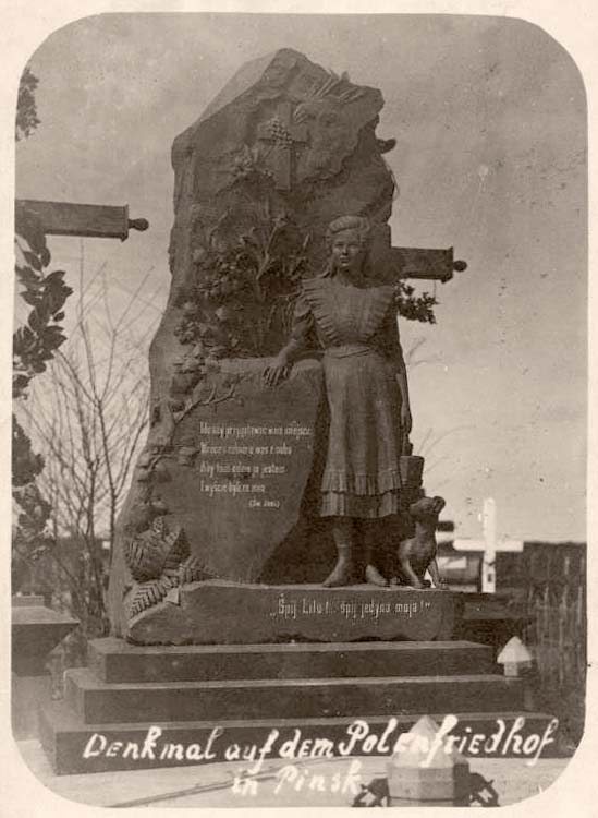 Pinsk. Monument at the Polish cemetery