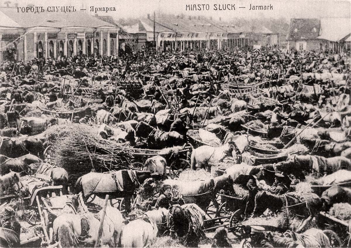 Slutsk. Trade fair in central square, circa 1900