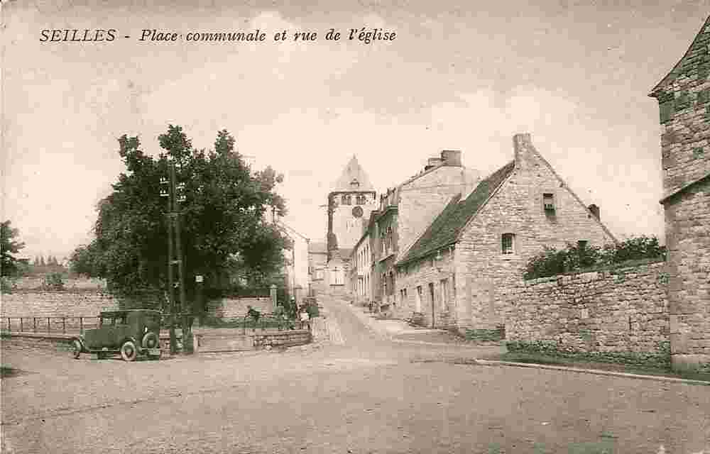 Andenne. Seilles - Place communale et rue de l'Église