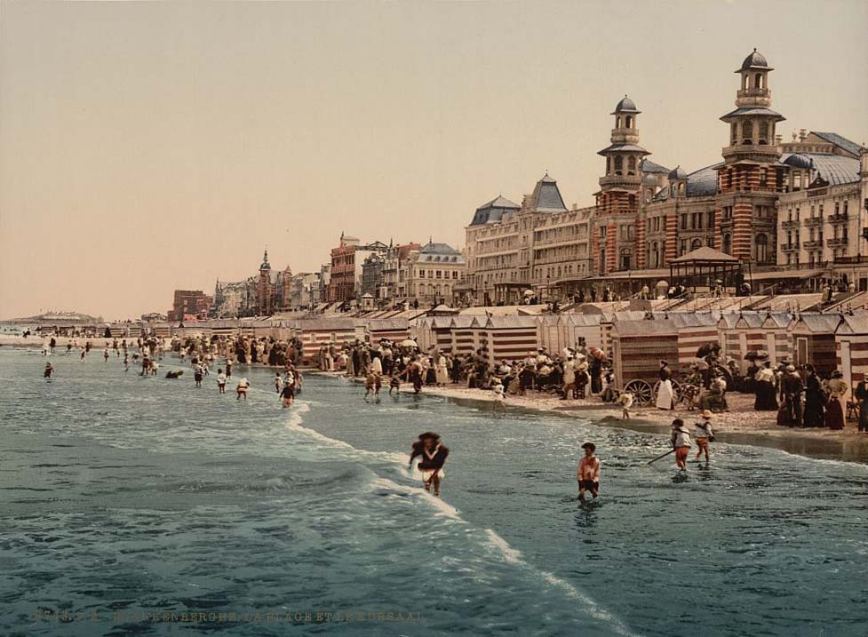 Blankenberge. La plage et le Kursaal, 1890