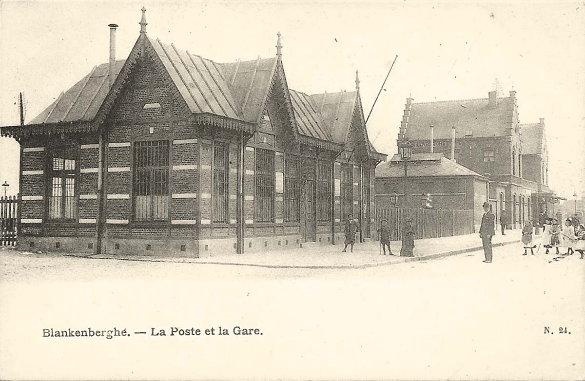 Blankenberge. La Poste et la Gare