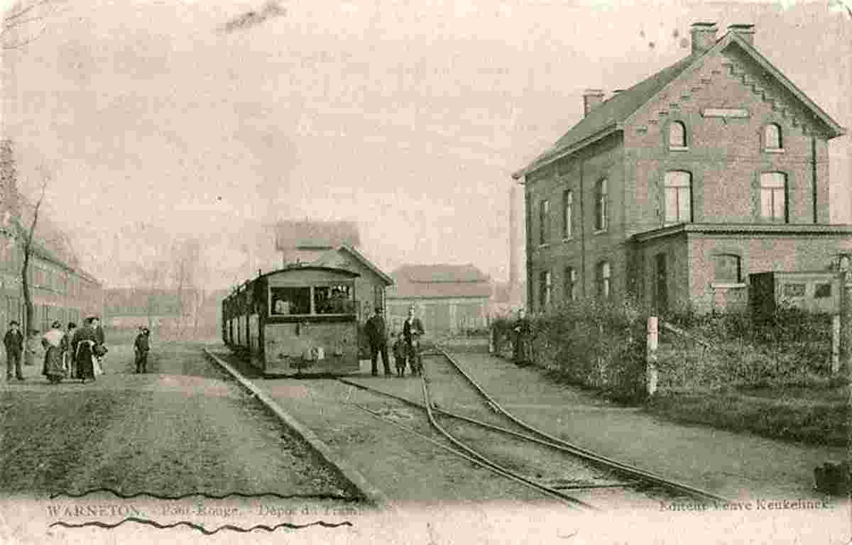 Comines-Warneton. Pont Rouge, Dépôt du tram