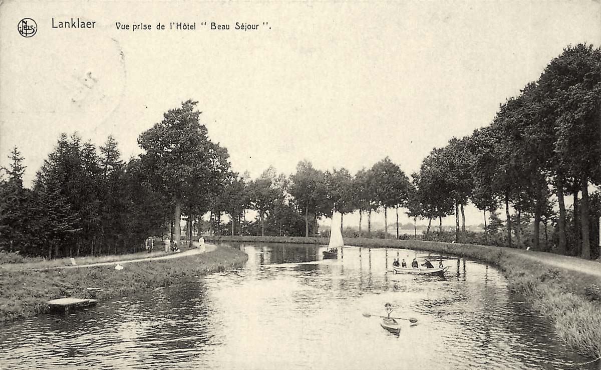 Dilsen-Stokkem. Lanklaer - Vue prise de l'Hôtel 'Beau Séjour'