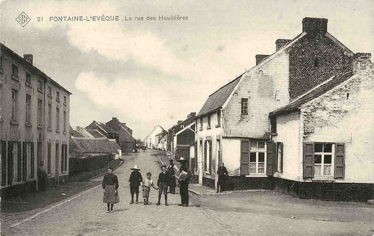 Fontaine-l'Évêque. La rue des Houillières